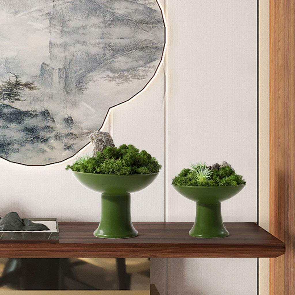 Artificielle Bonsaï Simulation Green Moss Small Bonsaï Simulation Tree Jardin d'extérieur Accueil Décoration de Bureau Simulation Tree High Base Plante en Pot Plante Artificielles (Size : A)