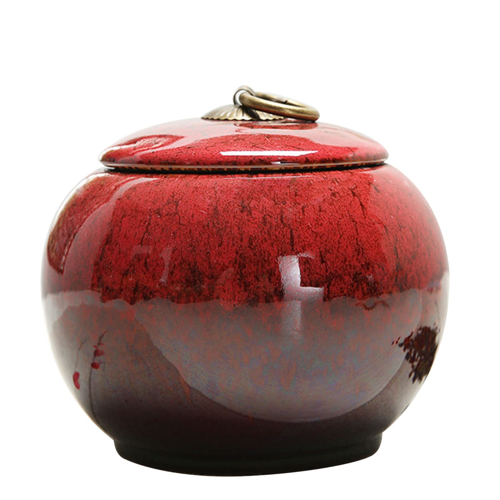JFGCTYHXY Pet urns, Ceramic Cremation Urn For Human And Pet Ashes Pack Of 4 Multicolor(Red)