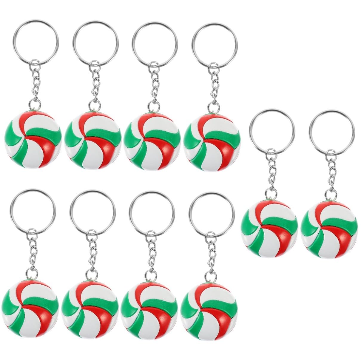 HANABASS 10 Portachiavi Pallavolo Decorativo Ciondolo Sportivo Adatto Borse e Design Resistente Appassionati Volley