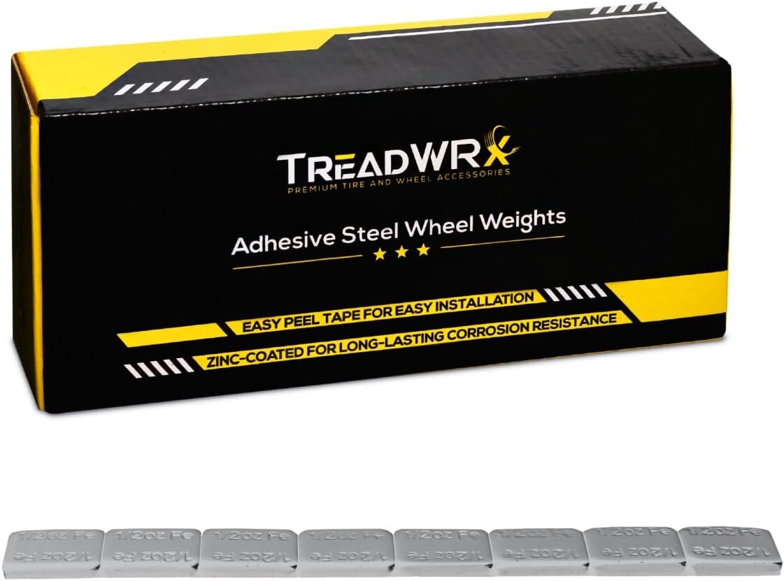 Black Adhesive Stick On Wheel Weights 1oz 108 Pc Lead-Free Non-Scratch Tire Balance Weights for Car Motorcycle Truck ATV Rim Safe Strong Grip Smooth Ride Fast Install No Tools