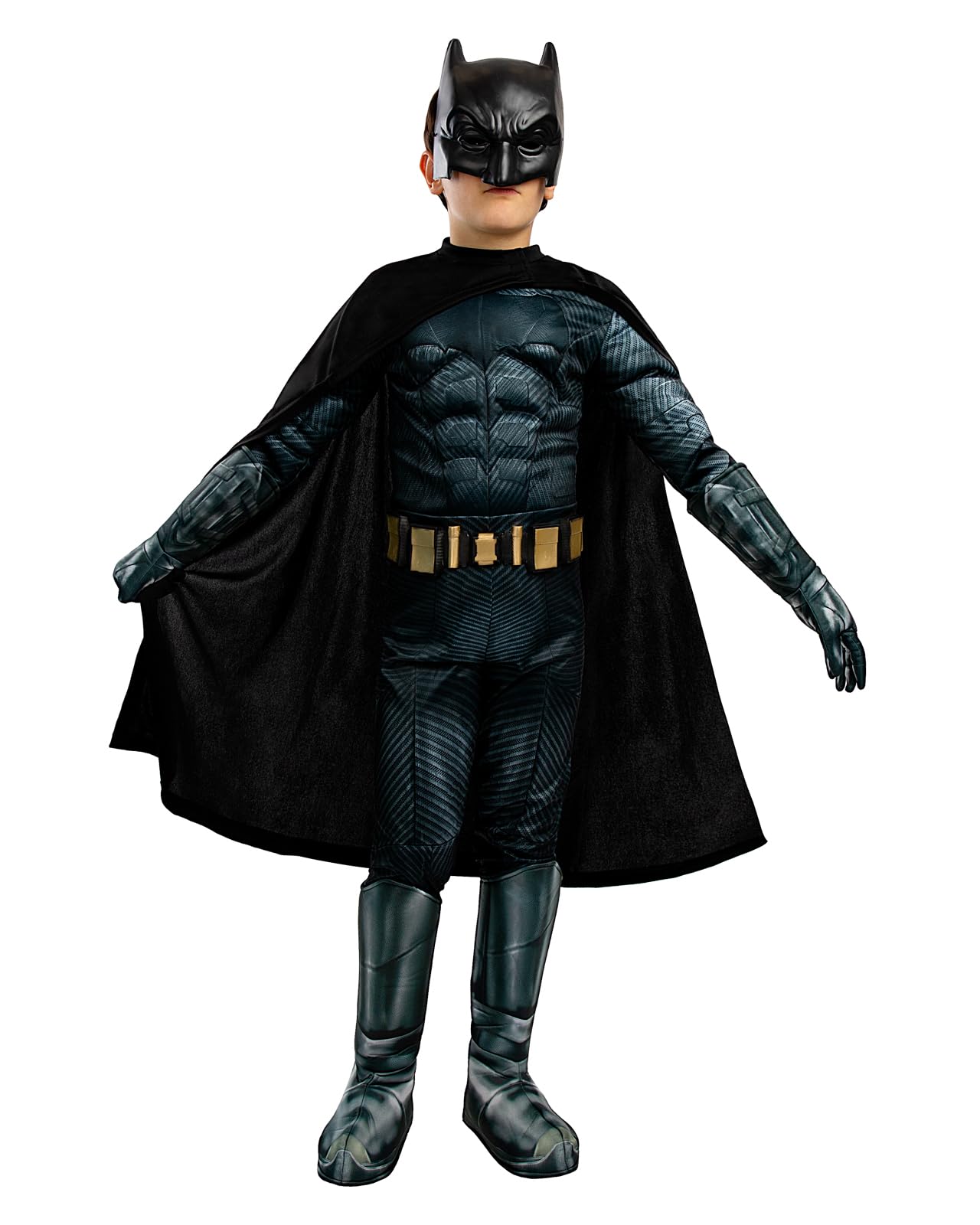 Funidelia | Strój Batman Deluxe - Liga Sprawiedliwości dla chłopca The Dark Knight, Superbohaterowie, DC Comics, Nietoperze - Strój dla dzieci i zabawne akcesoria na imprezy, karnawał i Halloween