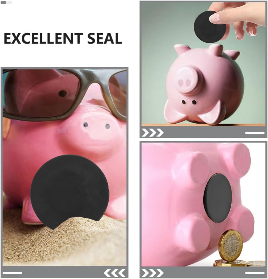 Milisten 20 Pieces Piggy Bank Stopper: Replacement Money Saving Box Plug - Rubber Coin Box Closure Plug Covers for Money Jar, Inner Diameter 25mm