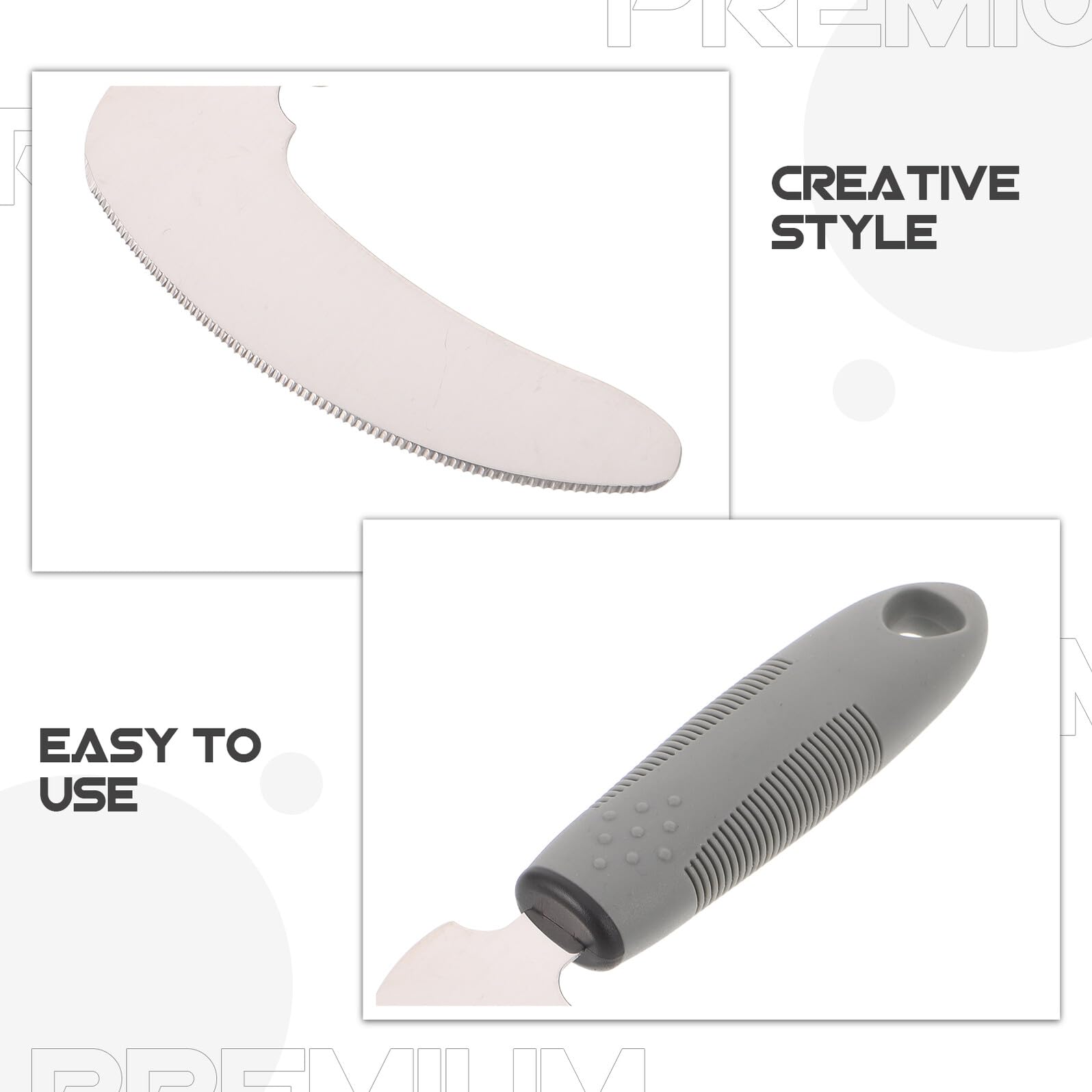 Couteau de Repas Adaptatif en Acier Inoxydable pour Personnes Âgées | Poignée Ergonomique en Pp, Forme Inclinée, Prise Antidérapante et Conception Anti-vibrations, Usage en Maison de Retraite