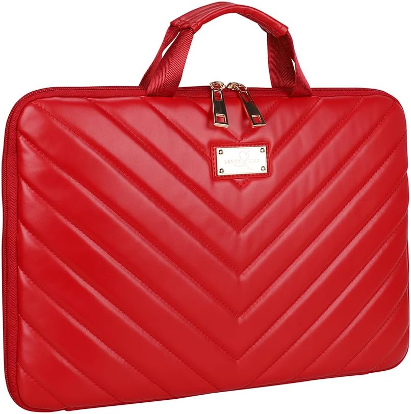 Sandy Lisa 14 Inch Laptop Sleeve, Chevron Printed Protective Case with Buttery Soft Anti-Scratch Lining