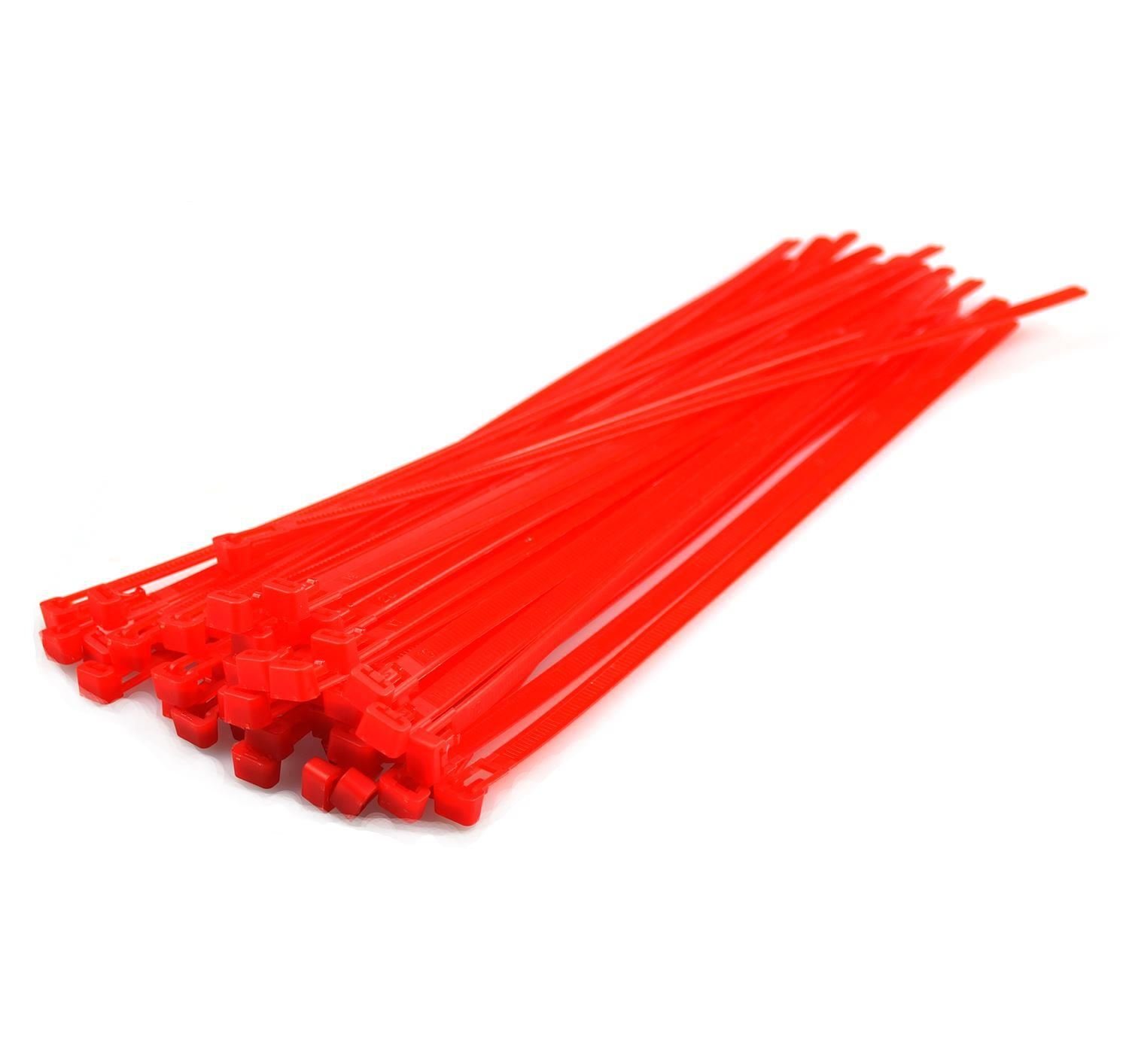 Red Releasable Cable Ties 7.2mmx300mm, 10 Pieces