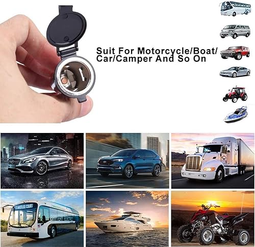 Miniatura 4 de Xafissy - Enchufe para encendedor automático, 12 V, 120 W, impermeable, para coche, barco, tractor, motocicleta (1)
