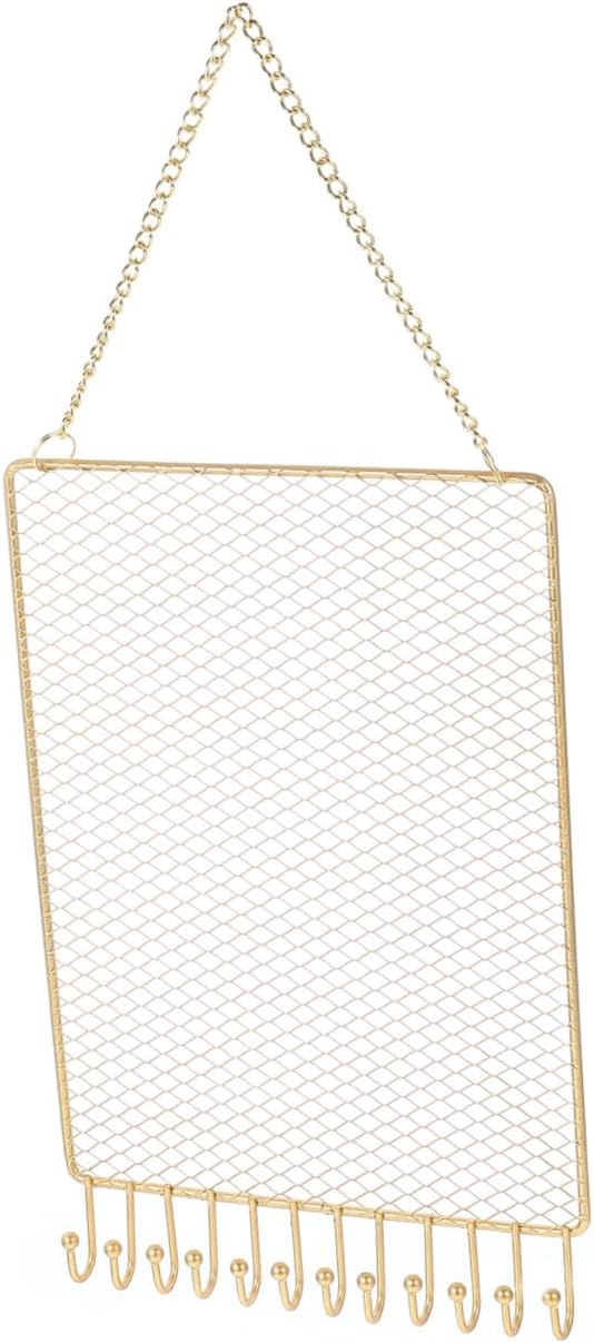 Cabilock Jewelry Wall Organizer Decorative Earring Rack Iron Display Holder for Earrings Necklaces and Stylish Home Decor