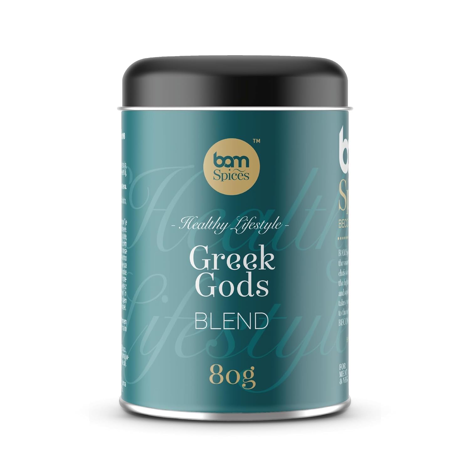 BAM Mélange d'Épices – Pour Recettes Sucrées et Salées, Sans Gluten, Saveurs Naturelles, Sans Additifs – Dieux Grecs, 80 g