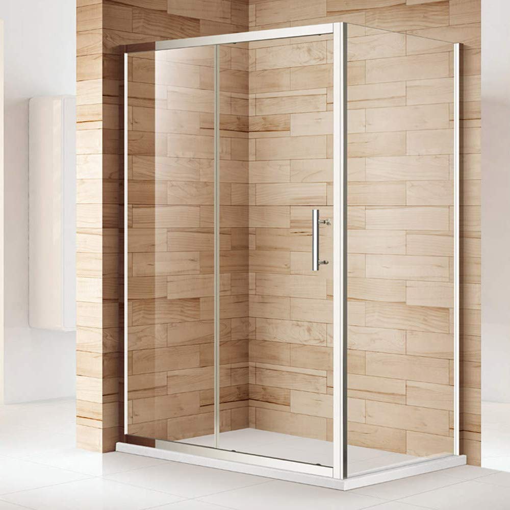 1200x900mm Chrome 6mm Glass Rectangular Sliding Shower Enclosure With Shower Tray - Carina | Appliances Direct - View #8