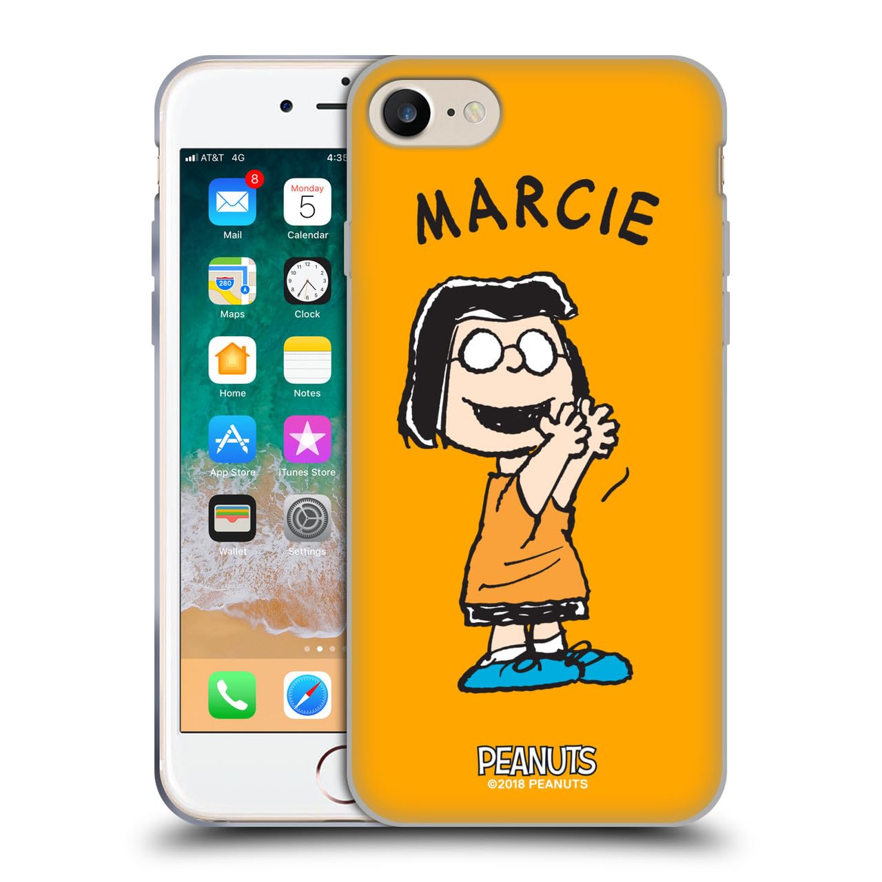 Head Case Designs Licenza Ufficiale Peanuts Marcie Personaggi Custodia in Gel [Protezione di Grado Militare] Compatibile con Apple iPhone 7/8 / SE 2020 & 2022 E Compatibile con MagSafe