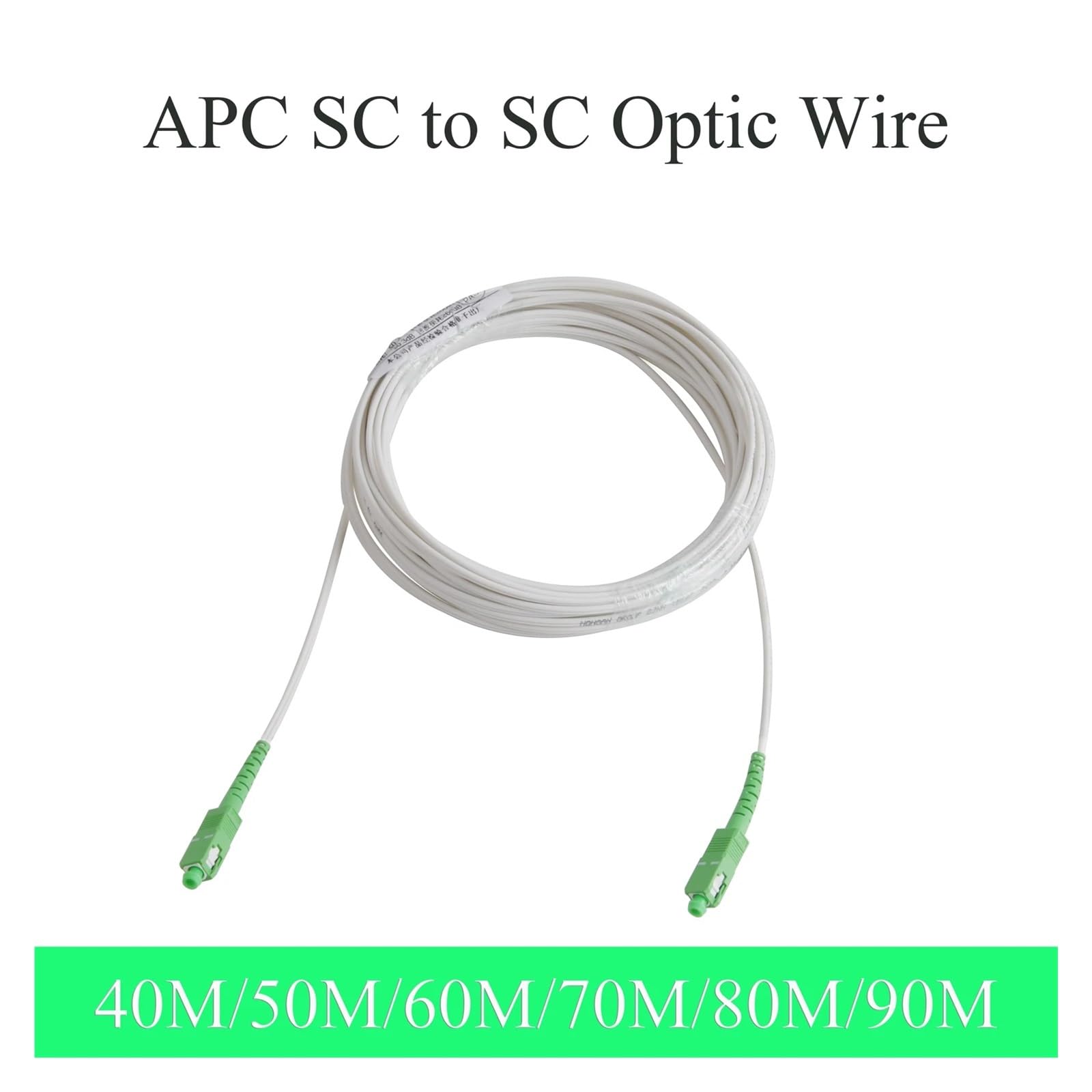 Kabel krosowy światłowodowy, Patchcord światłowodowy SC APC do Jednomodowy, jednordzeniowy przedłużacz Simplex 40-90M(50m)