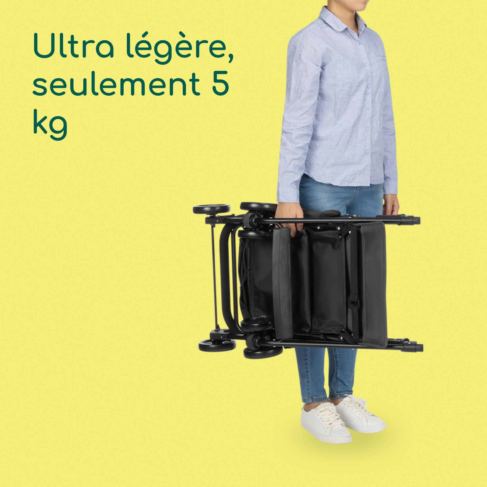 Bebeconfort Snow Poussette Canne Compacte Bébé 0-15 kg Naissance à 3,5 ans Voyage Ultra Légère Pliable Mineral Graphite