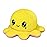 TeeTurtle - The Original Reversible Octopus Plushie - Yellow Happy + Pink Worried - Cute Sensory Fidget Stuffed Animals That Show Your Mood