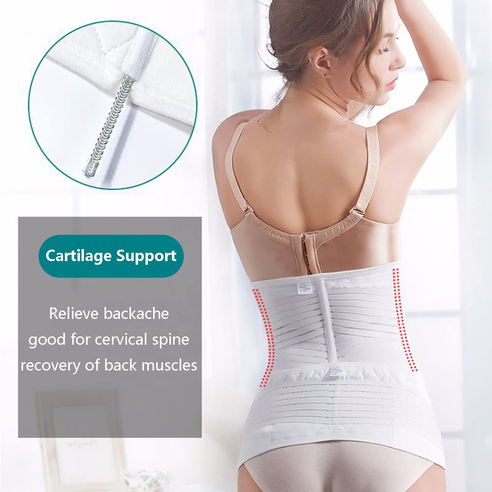 2 en 1 Envolturas para el vientre posparto Cintura Pelvis Cinturón Compresión Envoltura Sección C Nacimiento natural Soporte para la espalda Faja Cinturón de recuperación posparto Faja Carpeta para e