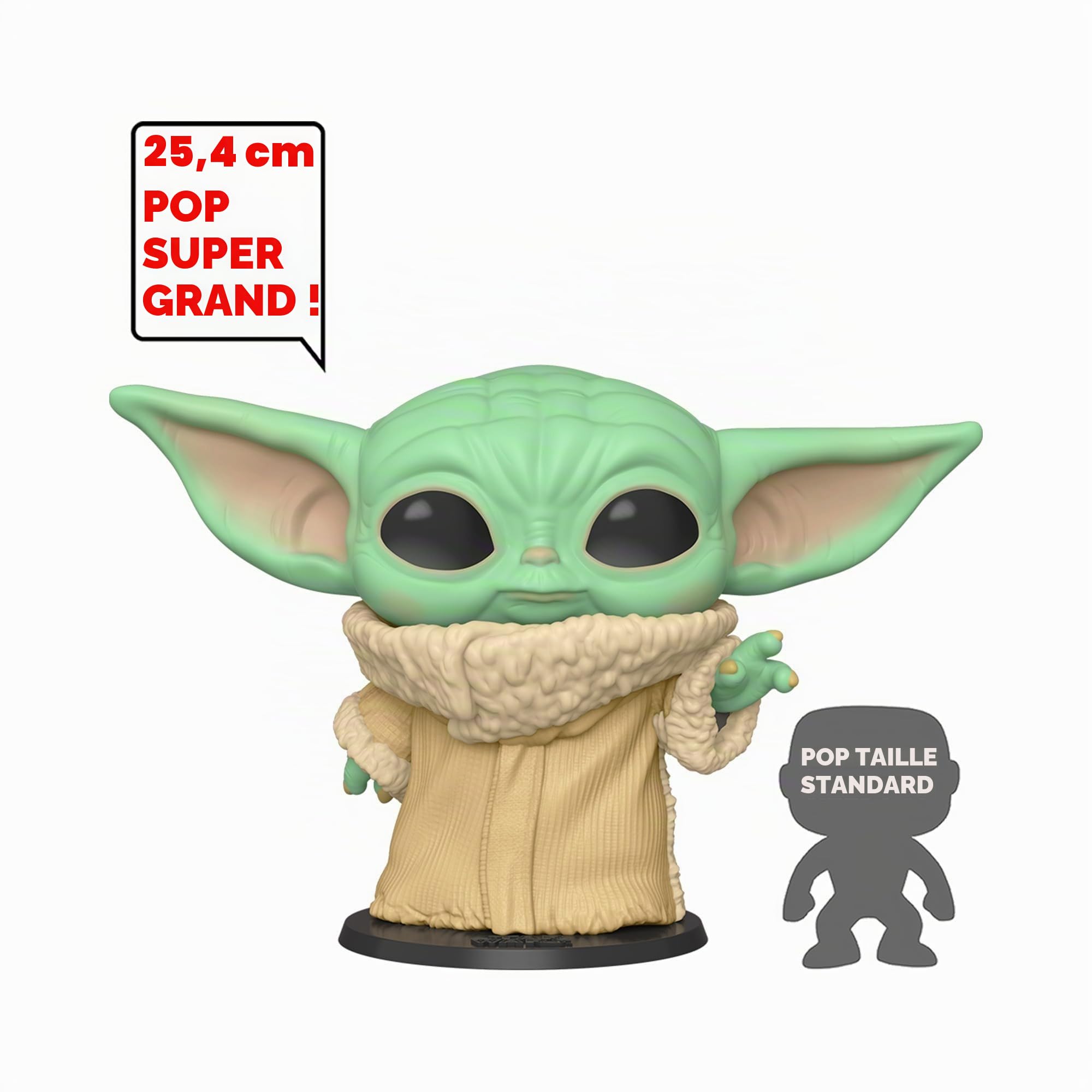 Funko POP! Star Wars: The Mandalorian - 10" Grogu (The Child, Baby Yoda) - Figurine En Vinyle À Collectionner - Idée De Cadeau - Produits Officiels - Jouets Pour Les Enfants Et Adultes - TV Fans