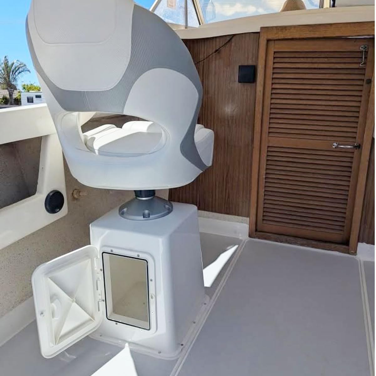 Oceansouth Coffres de siège de bateau avec trappe de rangement étanche (520mm)