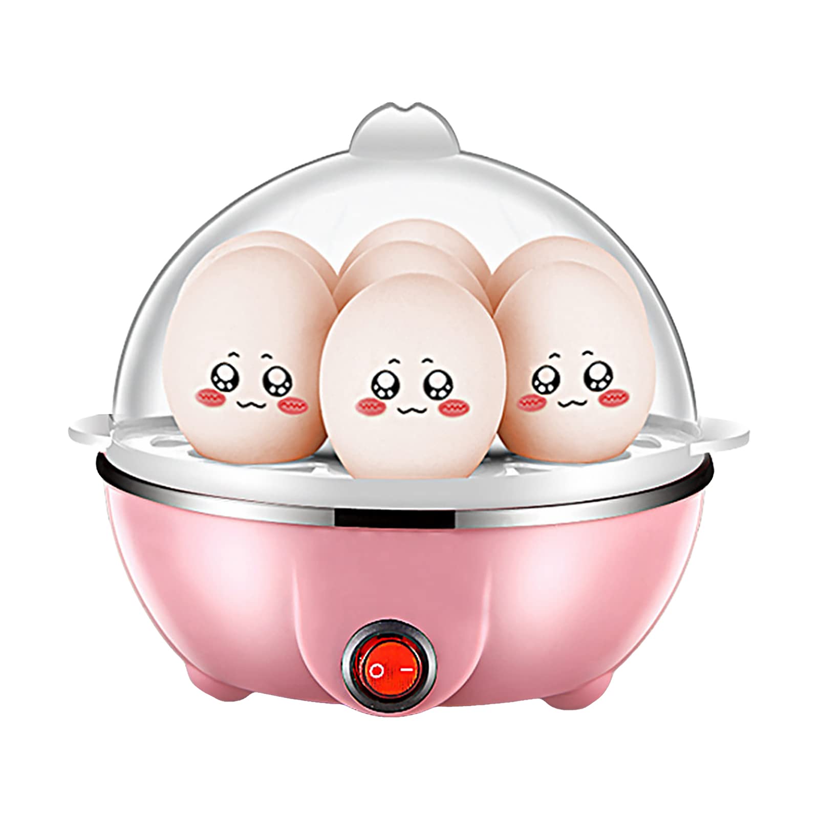 Egg Cooker 7 Egg Capacity Hard Boiled Egg Cooker Anti dry Electric Egg Boiler with 40mL Measuring Cup Steam Vegetables, Electric Egg Cooker for Hard Boiled Eggs (2)