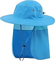 Vista 25 de Home Prefer Sombrero para sol para el aire libre con protección UV, secado rápido, unisex con solapa para proteger el cuello