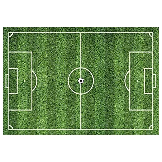 Alfombra de Vinilo Campo de Fútbol 80x55 cm Ideal para Zona de Juegos en Dormitorio Infantil y Juvenil Moqueta Vinílica SIN Pelo de 2 mm de Grosor Fácil Limpieza (55x80 cm)