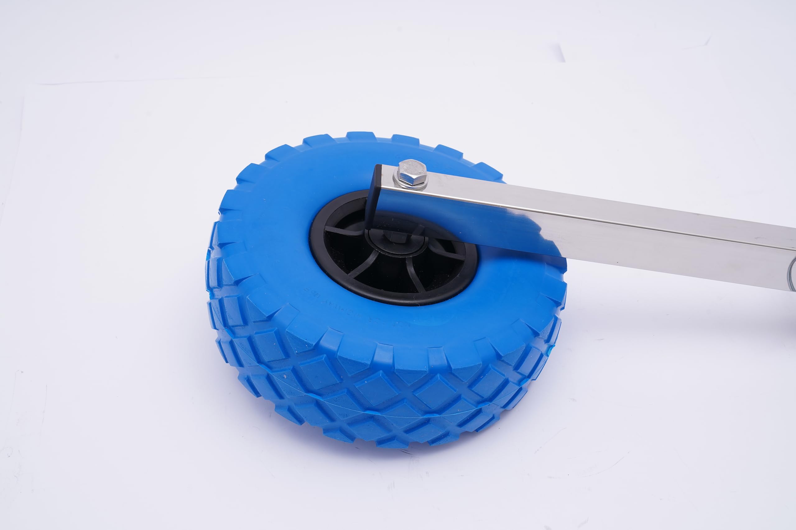Coppia Ruote di Poppa 25 cm, Ruote Posteriori gonfiabili per Barche gonfiabili con Telaio in Acciaio Inox capacità di carico 150 kg, per gommoni di Trasporto gommoni e rimorchi
