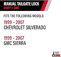 Vista 6 de Pop Y Lock PL1100 Candado Negro Manual para Portón Trasero para Chevy/GMC (Classic).