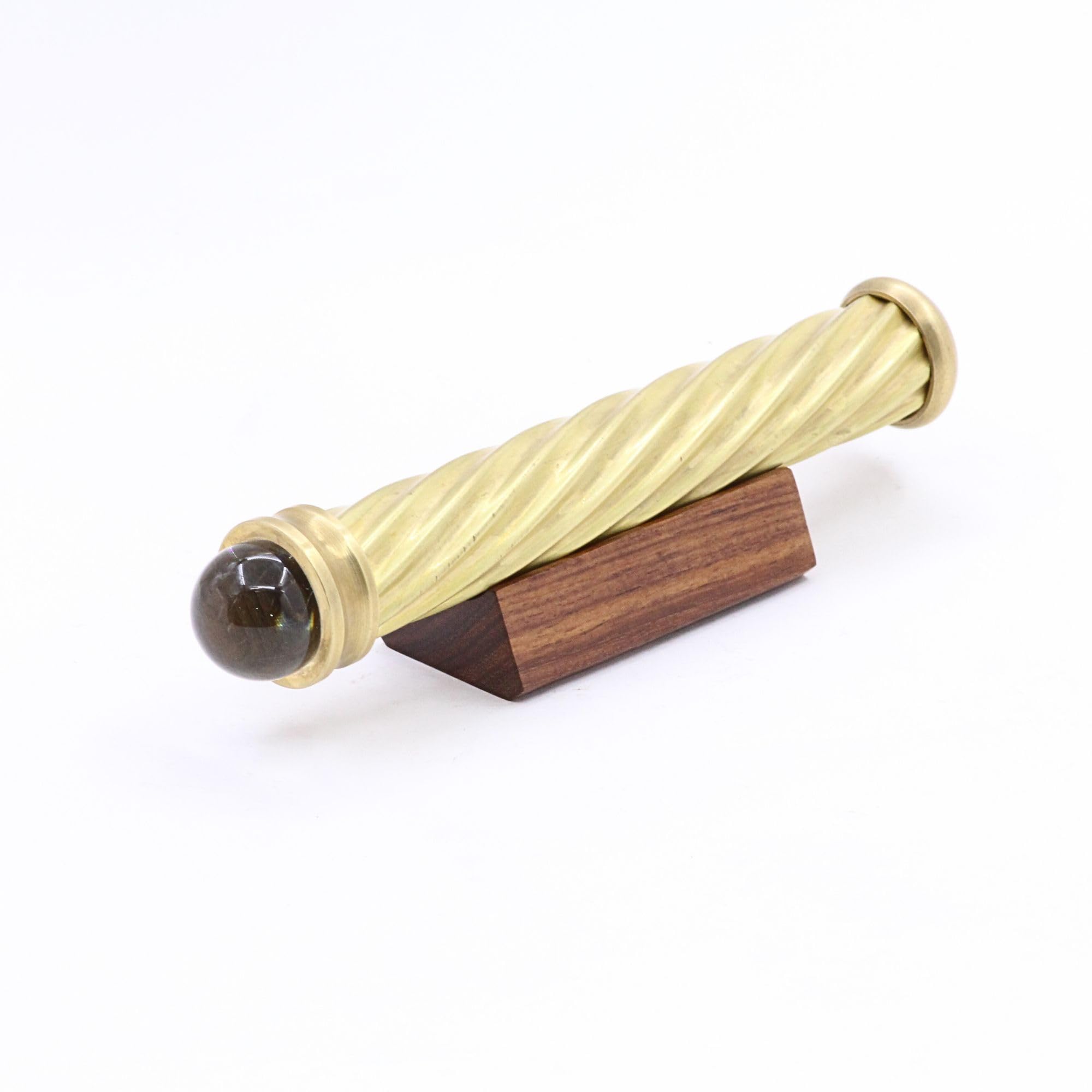 Téléidoscope en spirale vintage en laiton – Kaléidoscope fait main avec support en bois | Cadeau unique pour mari, remise de diplôme, retraite ou cadeaux de Noël