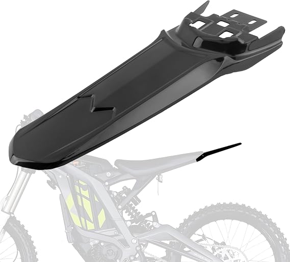 Back Extended Longer Rear Fender FIt,Dirt Bike Mudguard Tail Fender Guard Protectorfor Sur-Ron Light Bee(Black)