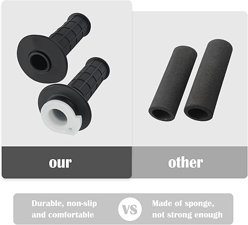 Miniatura 5 de IHOTDER Kit de cable de acelerador, empuñaduras de manillar de motocicleta con acelerador giratorio y cables de acelerador de 47 pulgadas, conjunto