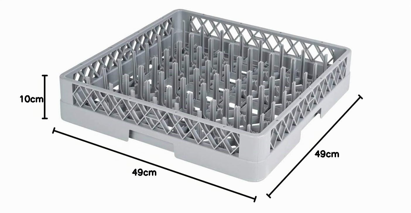 set cestas lavavajillas 50x50 cm, 2 cestas para platos con soportes + 1 cesta cubiertos fina, escurridor profesional hostelería lavavajillas industrial