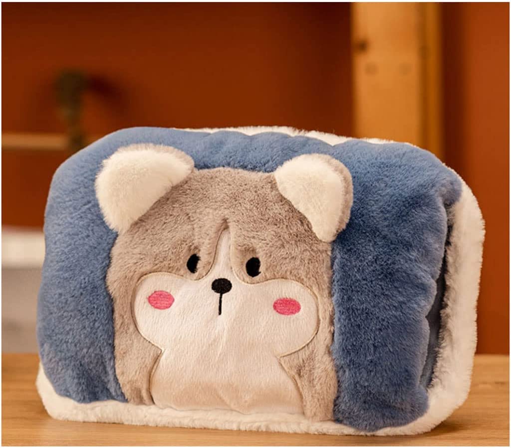 Durevole Borsa per il riscaldamento dell'acqua elettrica, borsa per l'acqua calda elettrica portatile con copertura in pelliccia sintetica, borsa per l'acqua calda in PVC riutilizzabile Portatile