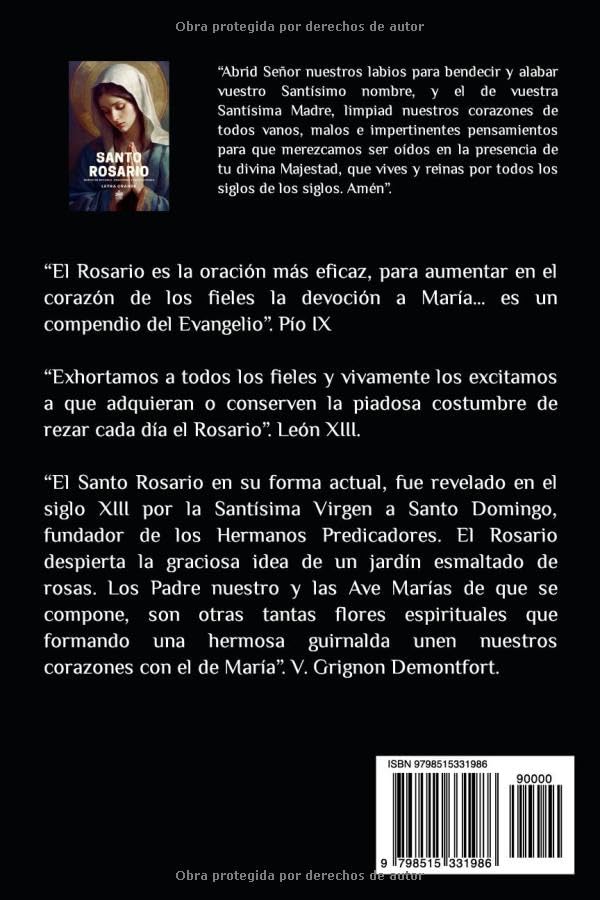 Miniatura 2 de Santo Rosario. Modos de rezarlo, Oraciones y Meditaciones Letra grande (Spanish Edition)