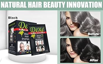 Instant Hair Dye - Black Hair Shampoo - (3) Black Color