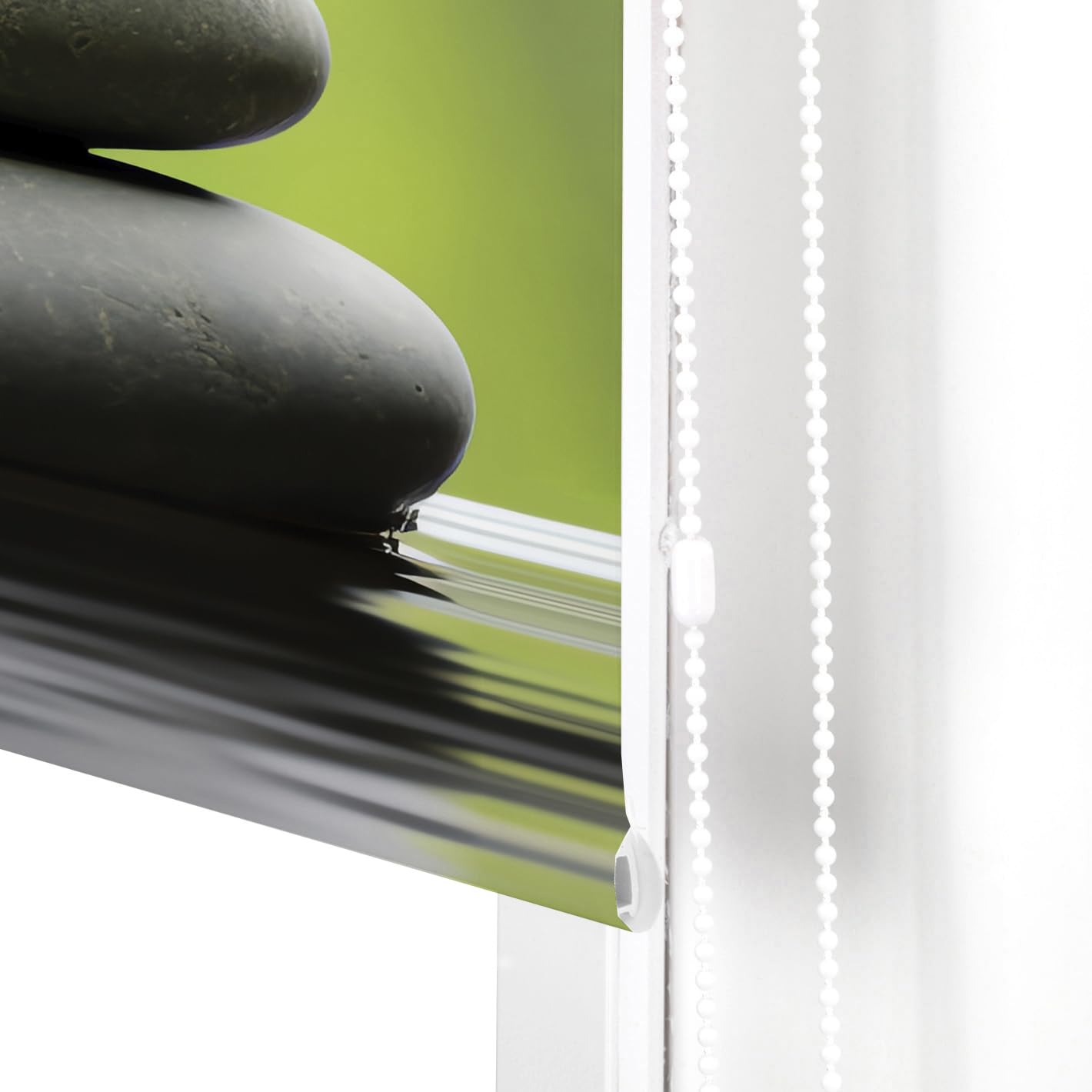 Blindecor Digital | Rollo durchscheinend Bedruckt | Familie Zen | Modell Z-Teich | 150 x 180 cm (Breite x Höhe) | Stoffgröße 146 x 175 cm | Fensterrollos