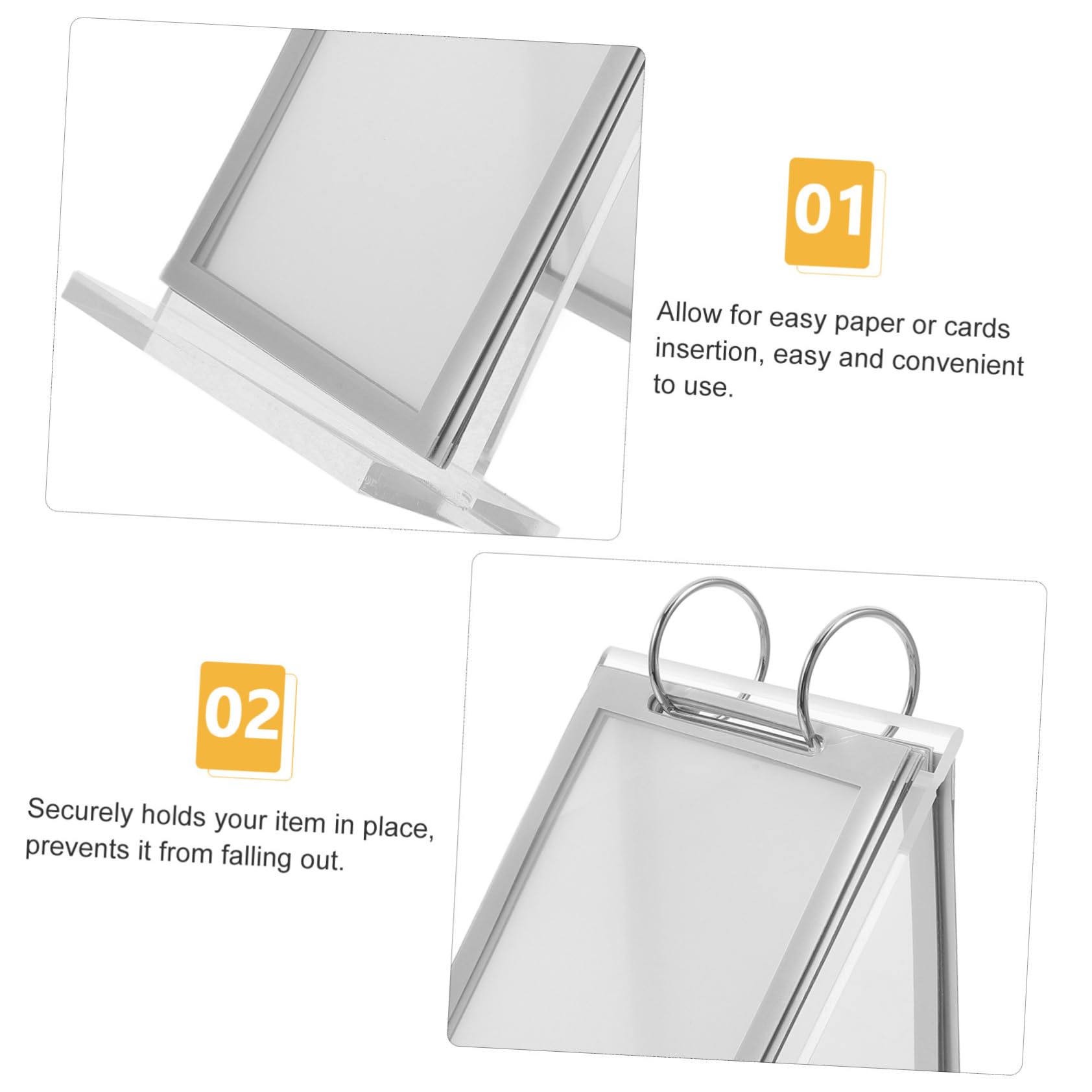 Soporte De Menú Transparente Con Base Para Exhibición De Restaurantes y Supermercados Diseño De Página Para Mostrar y Promociones Escritorio