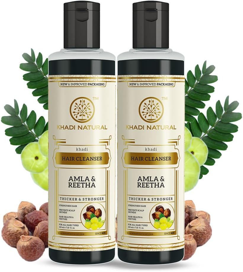 Amla & Reetha Hair Shampoo | Anti-Hair Fall Shampoo | Shampoo for Thick & Strong Hair | Ayurvedic Shampoo for Healthy Hair | Suitable for All Hair|Pack of 2 | (210 * 2) (420 ml)