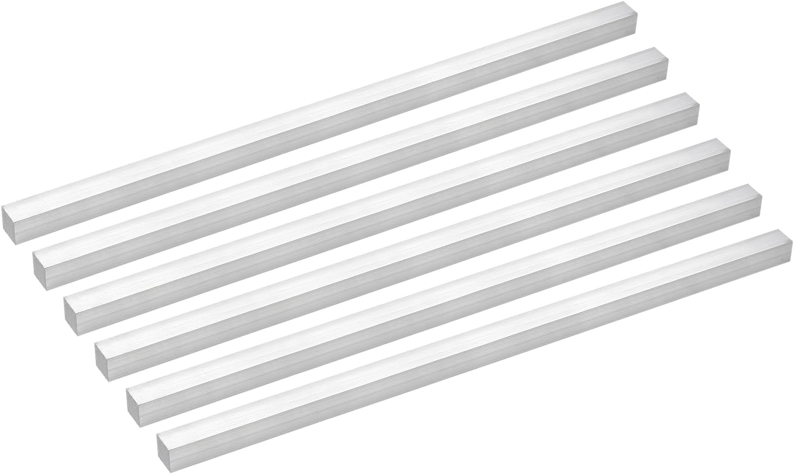 uxcellSquare Aluminum Flat Bar, 6pcs 1/2" Thickness 1/2" Width 12" Length Square Aluminum Bar 6061 Aluminum Flat Plate, 13 x 13 x 305mm T6511 Solid New Mill Stock