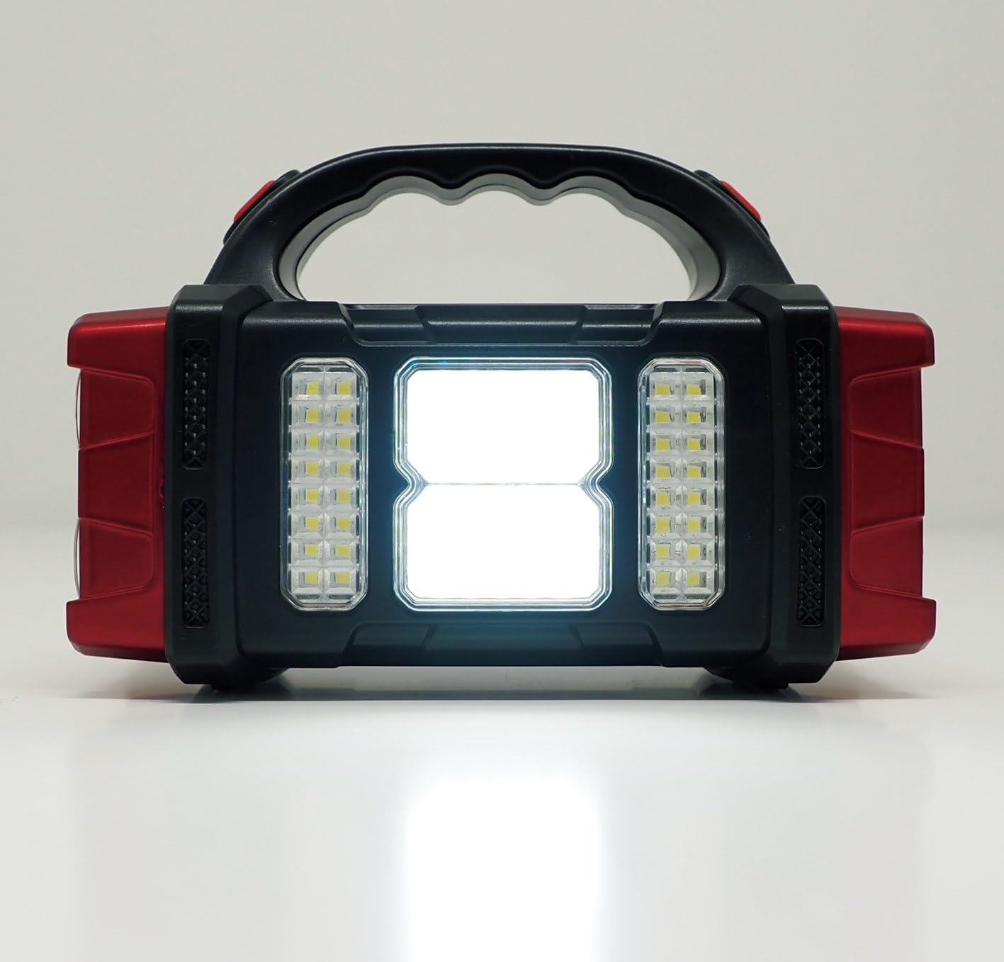 ソーラー充電式 3灯ハンディライト カーキ 2つセット ソーラー充電式 3