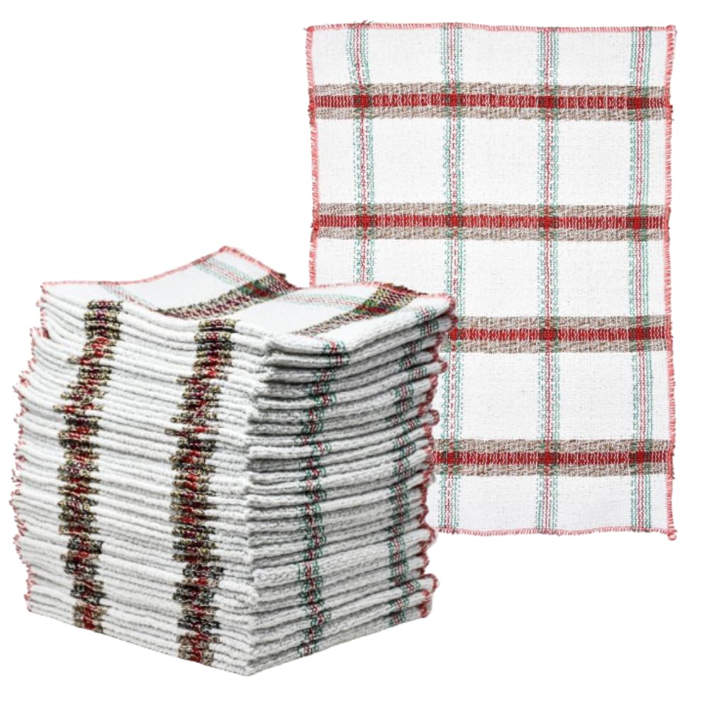 Svelt Apex 25 Panni Lavapavimenti in Cotone Straccio Pavimenti Scozzese, Ottimo per Lavare ed Asciugare i Pavimenti, Misura 40x60 cm
