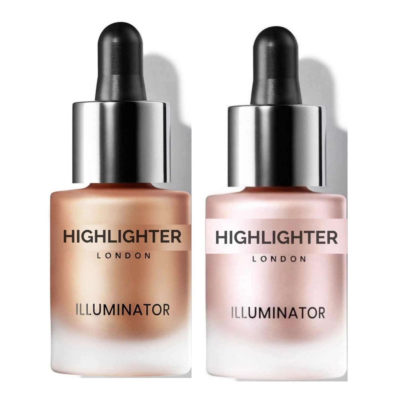 CLASSYHUDA Daily [ Makeover Highlighter illuminator liquid Face and Body ] Pack Of 2 Waterproof 3D Glow Bridal Makeup Highlighter Shine Color.