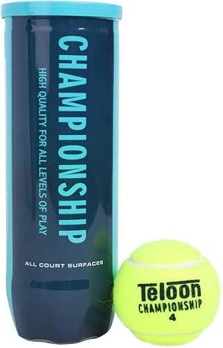 Teloon Pelotas de tenis Championship - Extra Duty - Pelotas de tenis presurizadas de fieltro de servicio regular