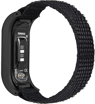 C2D JOY Sport Mesh Nylon Bands Compatible with Garmin Vivosmart 5 tracker Replacement Bands with Case-Black