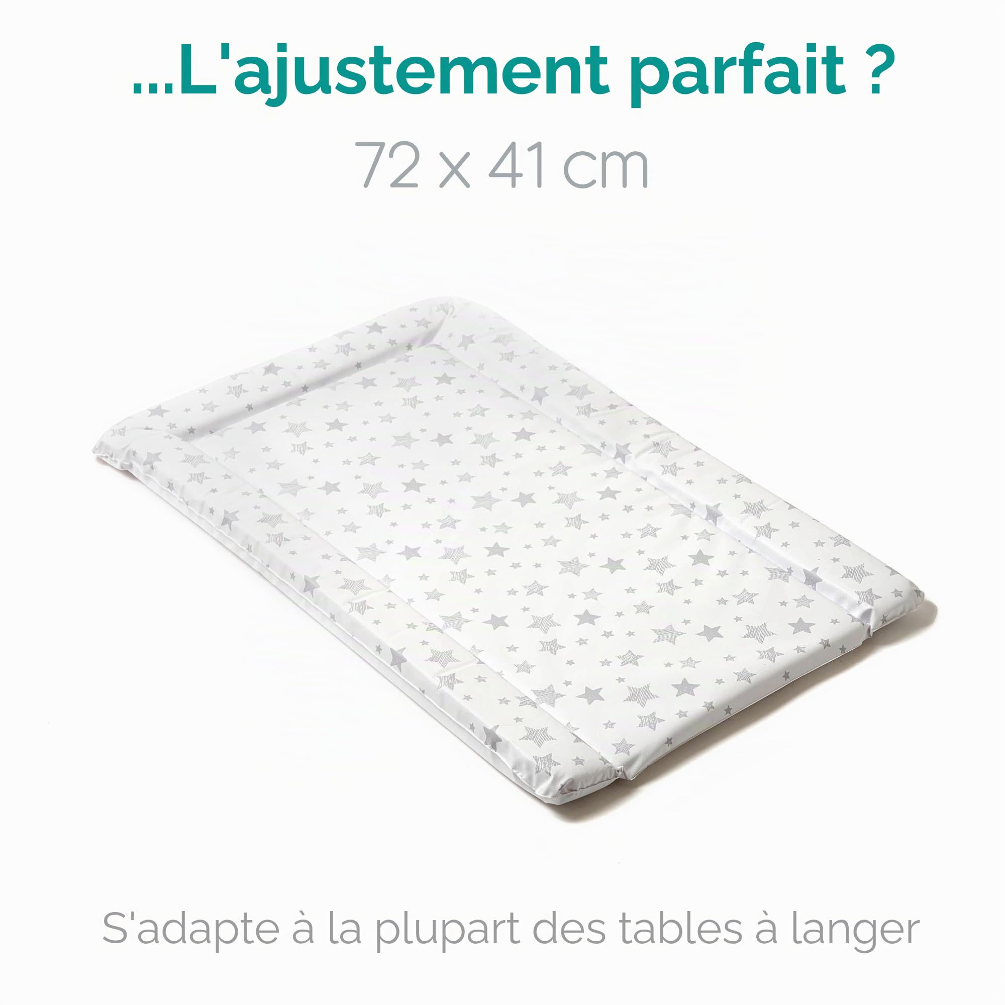East Coast Nursery Essential Star Matelas à langer Gris 70 x 40 x 3 cm