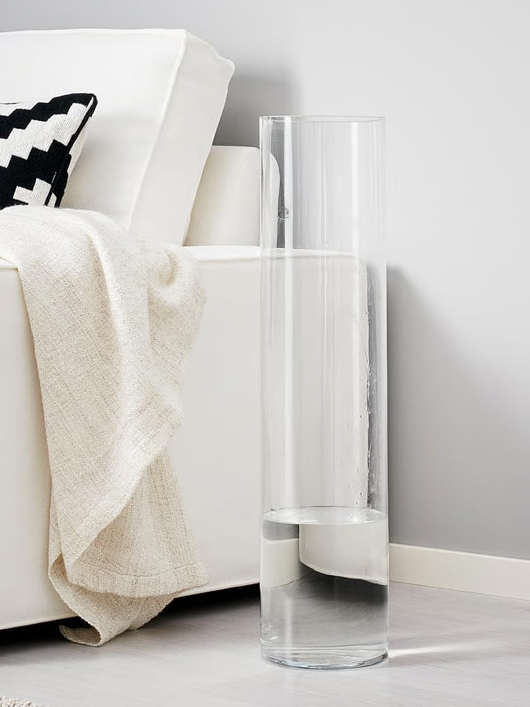 Decorative Extra Tall/Long Glass Floor/Table Vase – Clear Cylinderical Vase for Living Room, Dining & Wedding Décor (Height 24 inches x Width 5 inches)-image-29