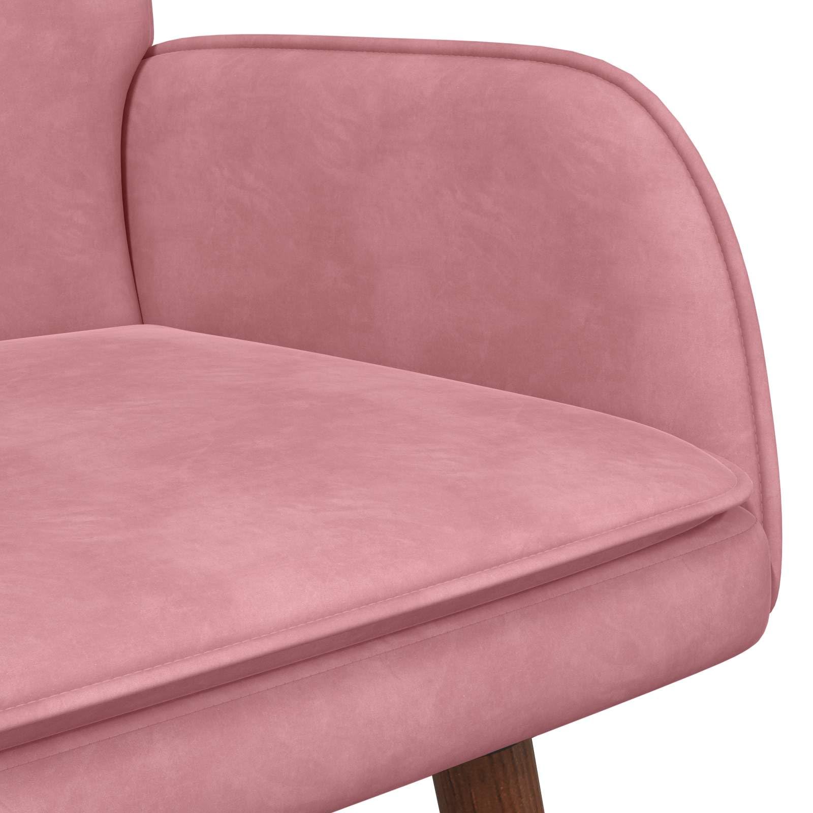 vidaXL Sofá de 2 Plazas Rosa 115 x 61 x 87 cm Terciopelo