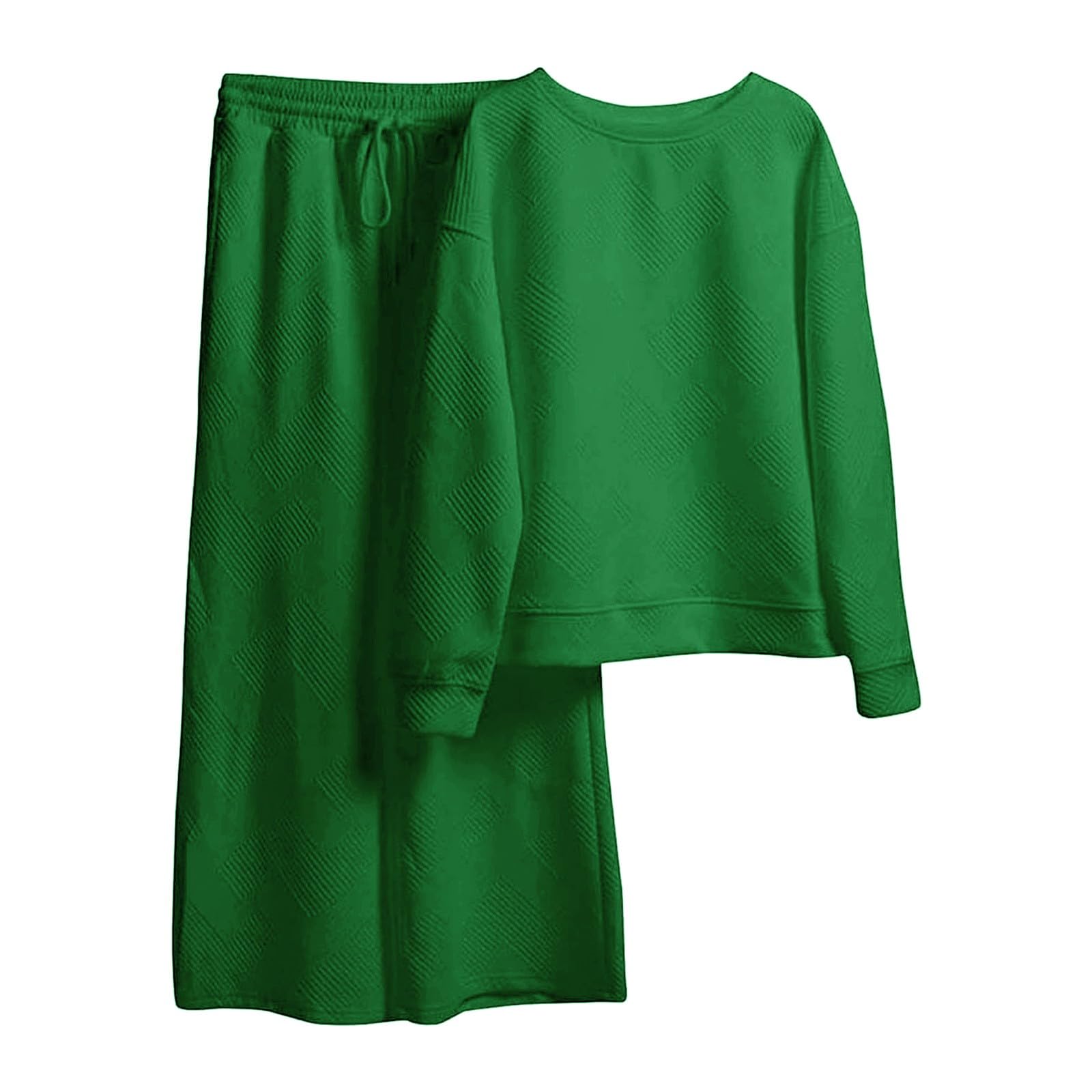 Generico Tuta Donna Completa Autunnale 2026 in Tinta Unita A Coste con Coulisse E Pantaloni A Zampa Larga Look Sportivo E Raffinato Tuta Completa Donna