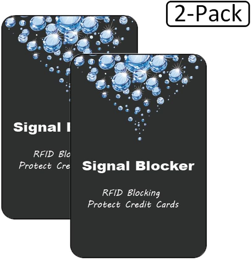 Samxu 2 X Credit Card Protector, RFID Blocking Cards Protecting Your Wallet While You Travel, Does All to Block RFID/NFC Signals form Credit Cards and Passports