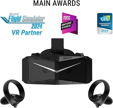 Pimax Crystal Light VR Headset Partial Payment Version-with Controllers, 8K QLED with Local-Dimming, Lightweight & Comfortable Compatible with Flight Simulators, MSFS, iRacing & PC Gaming