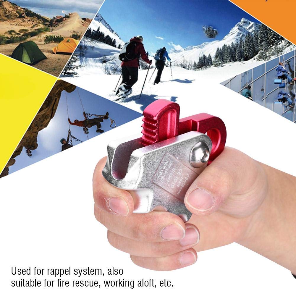 Vobor Auto-frenado Stop Descender 15KN Rope Grab para Cuerdas 9-12mm Rappel Ring
