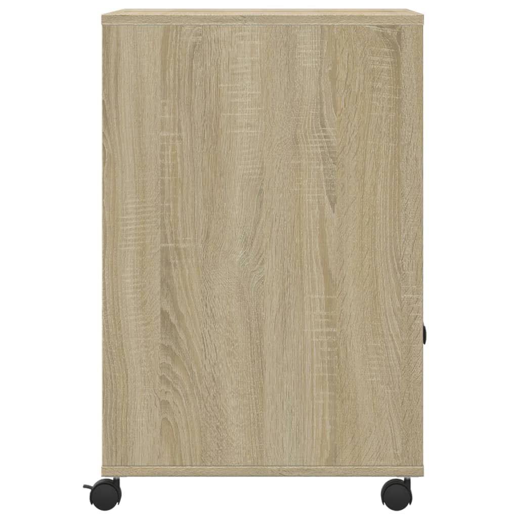 vidaXL Druckerständer mit Rollen Sonoma-Eiche 60x48x74 cm