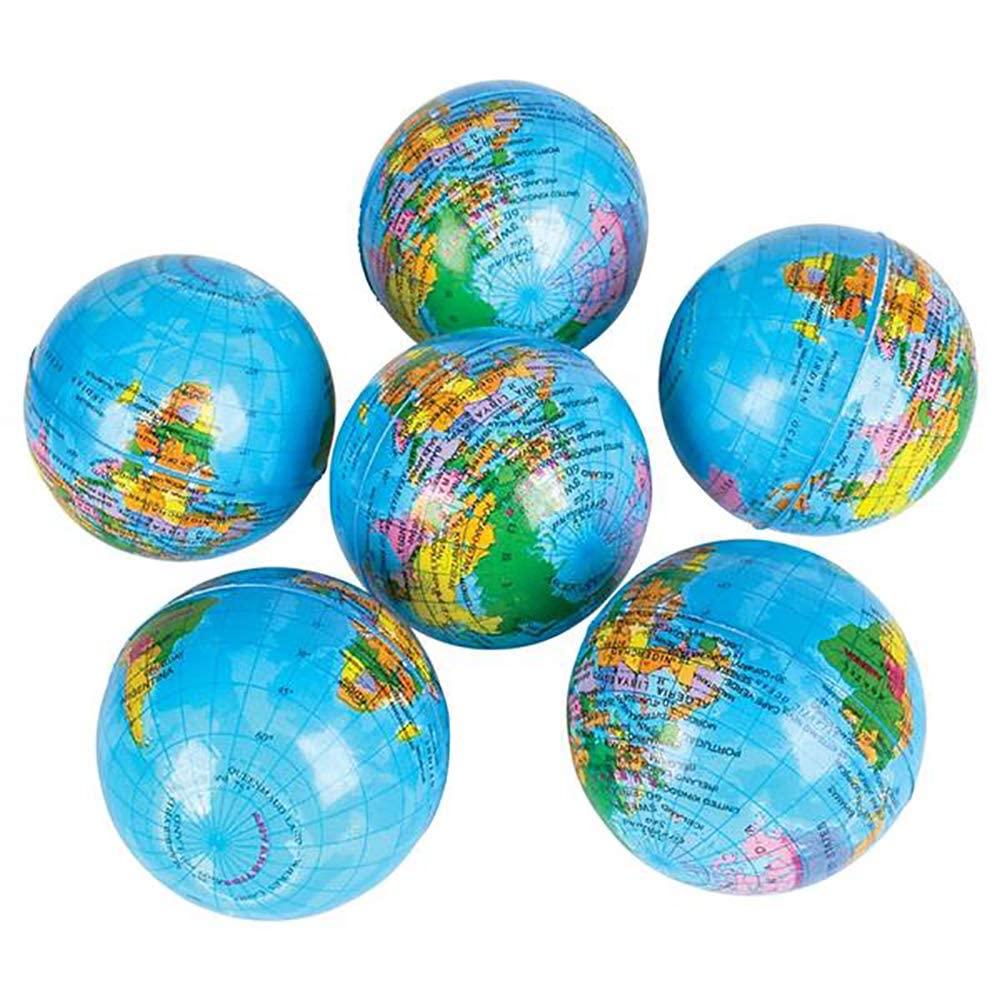 Amazon.com: 6-Count World Globe Squeeze Ball Bunch Stress Ball